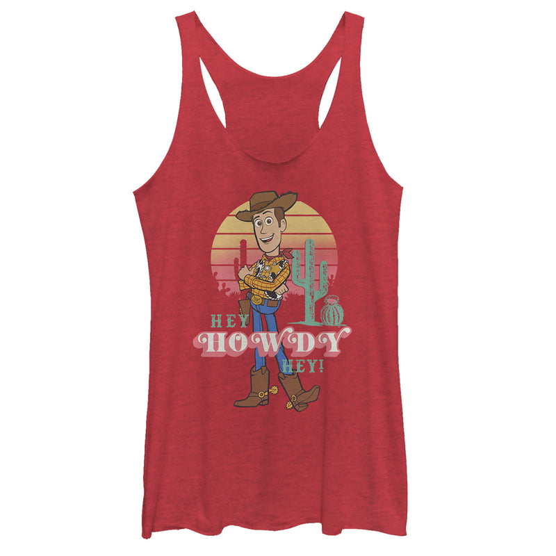 Women's Toy Story Hey Woody Racerback Tank Top