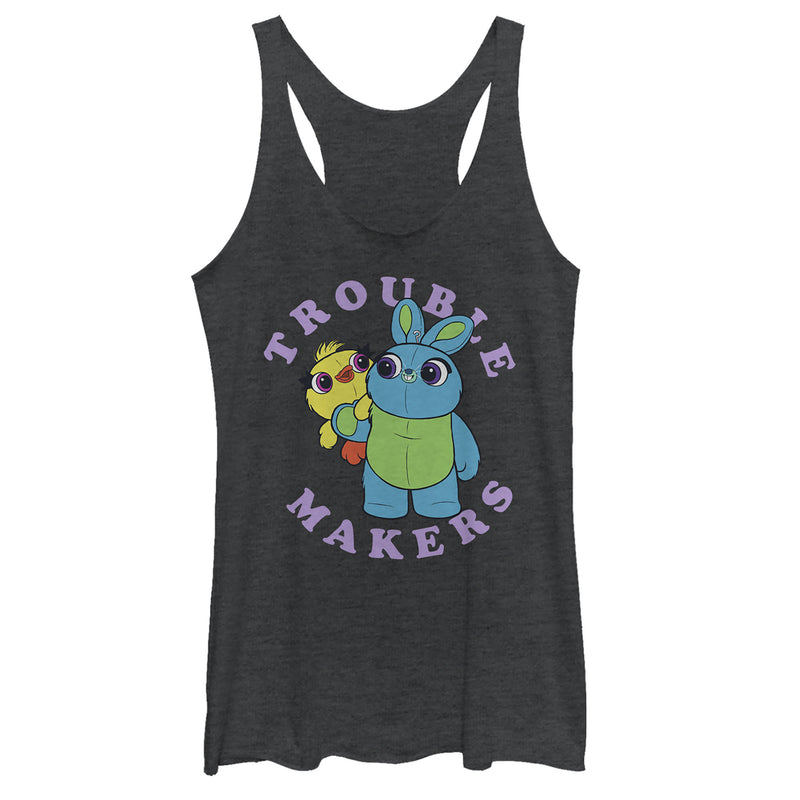 Women's Toy Story Ducky & Bunny Trouble Makers Racerback Tank Top