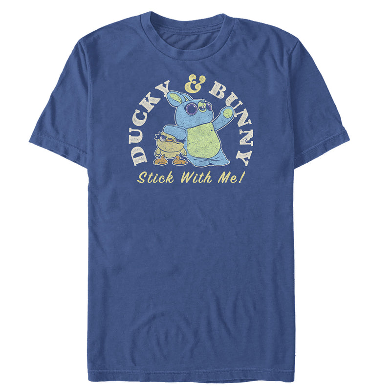 Men's Toy Story Ducky & Bunny Stick With It Motto T-Shirt