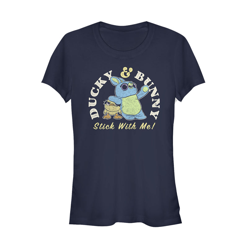 Junior's Toy Story Ducky & Bunny With It Motto T-Shirt