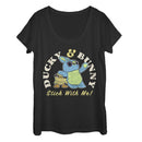 Women's Toy Story Ducky & Bunny Stick With It Motto Scoop Neck