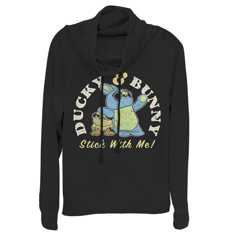 Junior's Toy Story Ducky & Bunny With It Motto Cowl Neck Sweatshirt