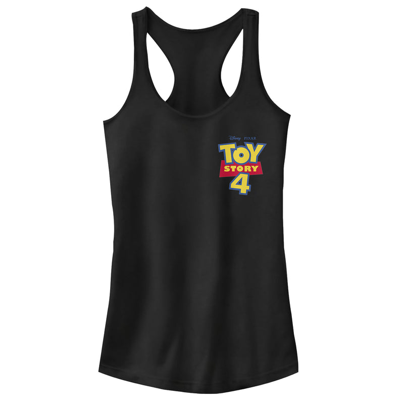 Junior's Toy Story Bold Logo Badge Racerback Tank Top