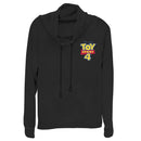 Junior's Toy Story Bold Logo Badge Cowl Neck Sweatshirt