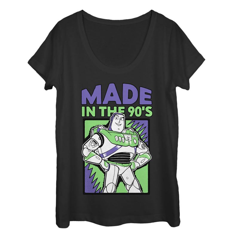 Women's Toy Story Buzz Lightyear Made in 90s Scoop Neck