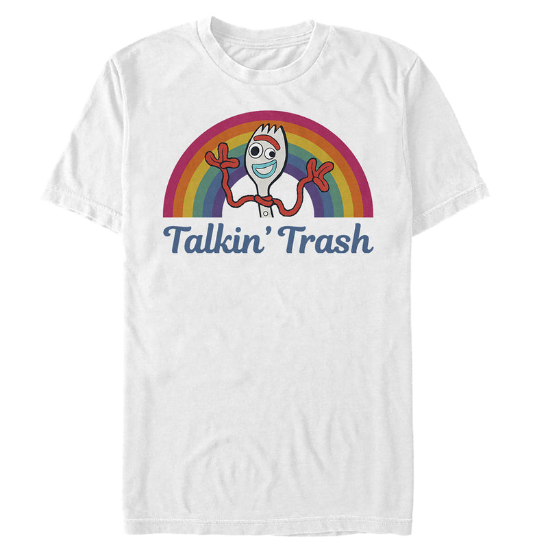 Men's Toy Story Forky Talkin' Trash Rainbow T-Shirt