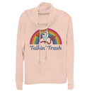 Junior's Toy Story Forky Talkin' Trash Rainbow Cowl Neck Sweatshirt