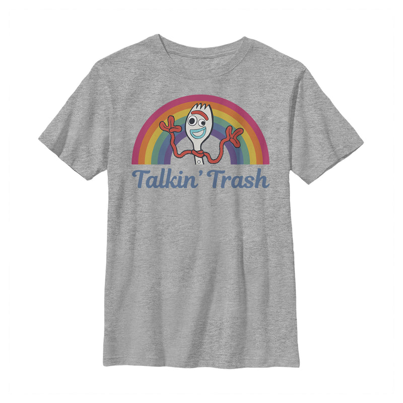 Boy's Toy Story Forky Talkin' Trash Rainbow T-Shirt