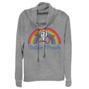 Junior's Toy Story Forky Talkin' Trash Rainbow Cowl Neck Sweatshirt