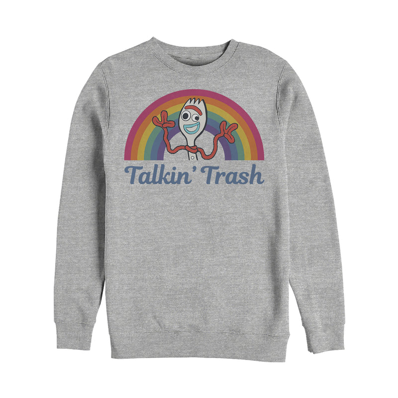 Men's Toy Story Forky Talkin' Trash Rainbow Sweatshirt