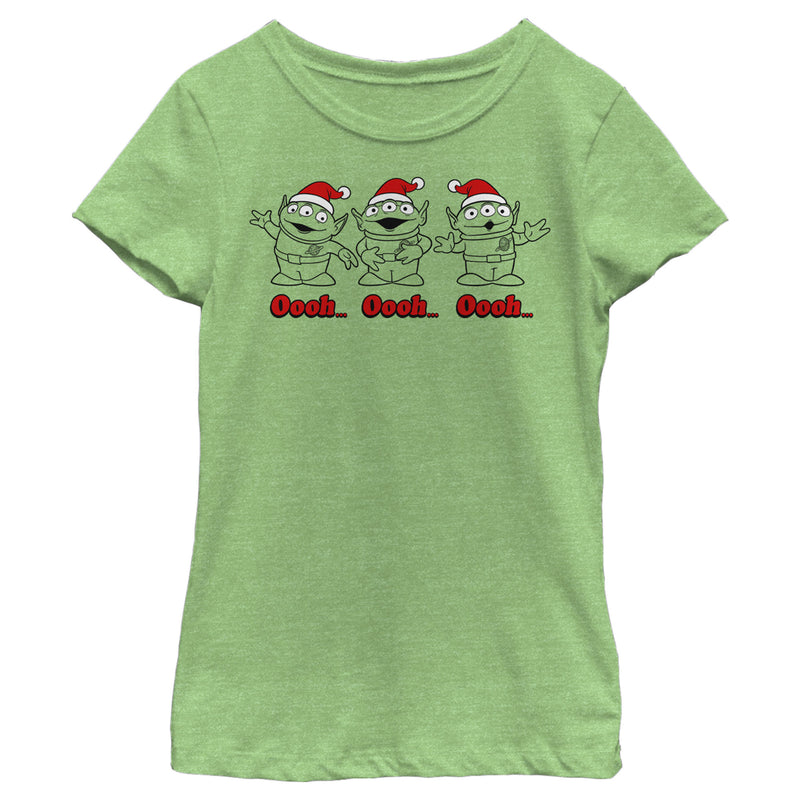 Girl's Toy Story Christmas Santa Aliens T-Shirt