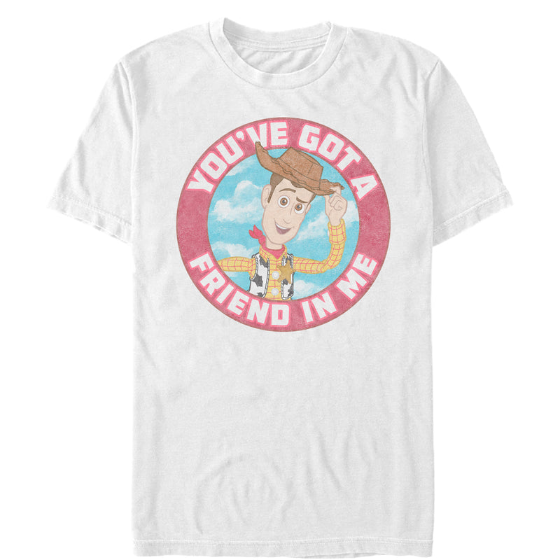 Men's Toy Story Friend in Me Woody Circle T-Shirt