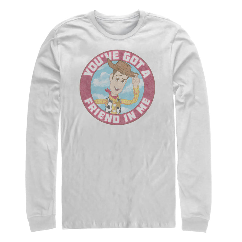 Men's Toy Story Friend in Me Woody Circle Long Sleeve Shirt