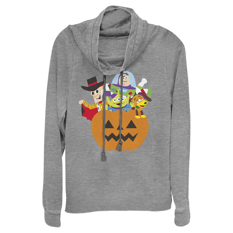 Junior's Toy Story Halloween Toy Treats Cowl Neck Sweatshirt