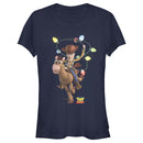 Junior's Toy Story Christmas Light Woody Lasso T-Shirt