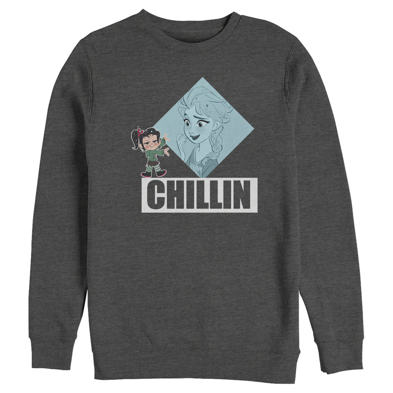 Men's Ralph Breaks the Internet Elsa Chillin Frame Sweatshirt