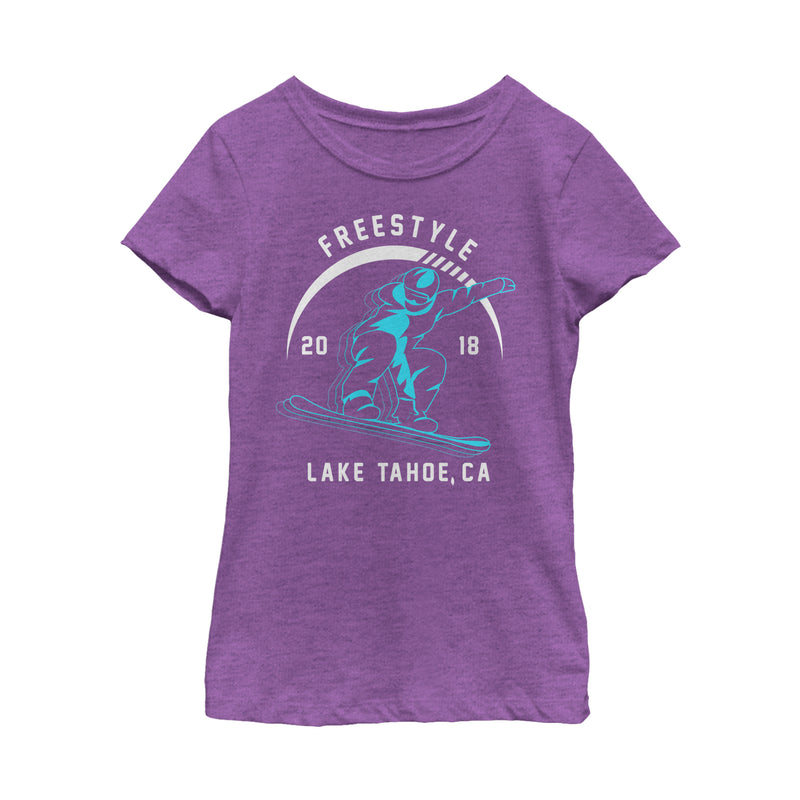 Girl's Lost Gods Lake Tahoe Snowboarding T-Shirt