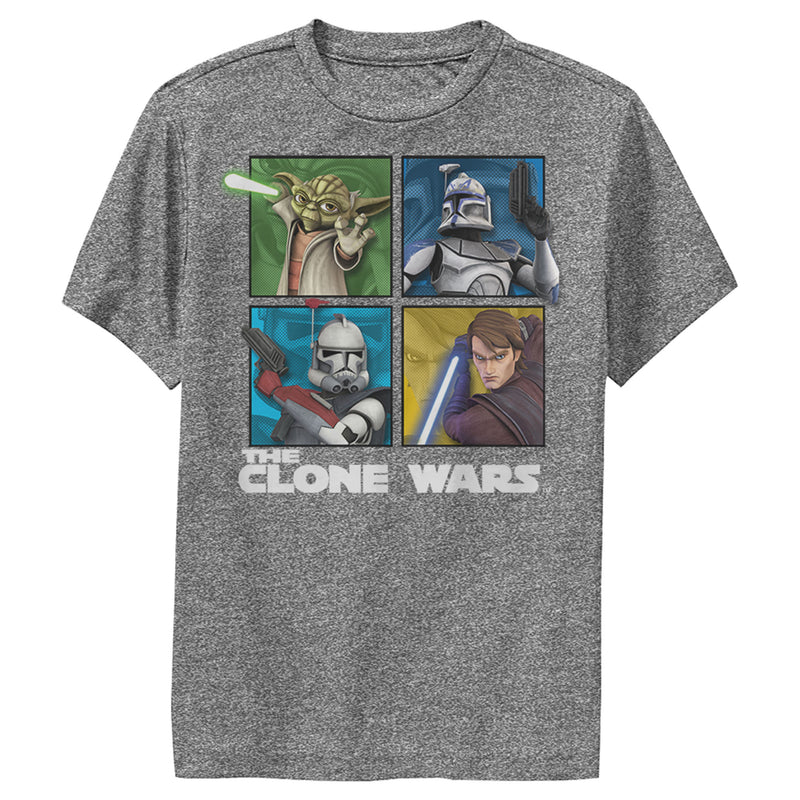 Boy's Star Wars: The Clone Wars Group Shot Box Up Performance Tee