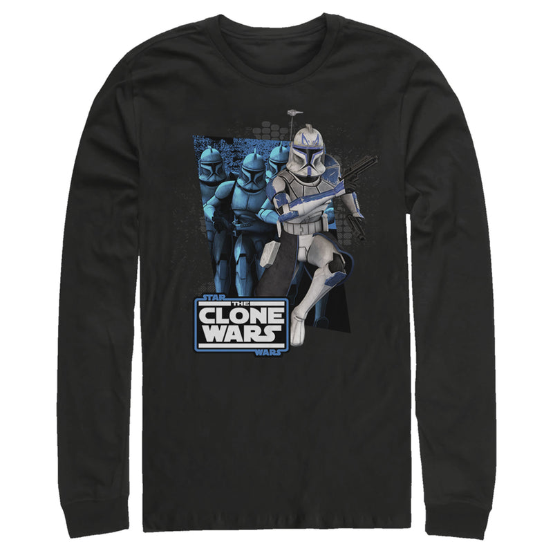 Men's Star Wars: The Clone Wars Captain Rex Mashup Long Sleeve Shirt