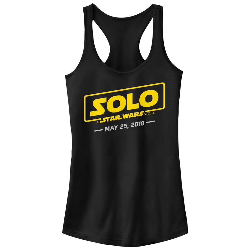 Junior's Solo: A Star Wars Story Logo Scrawl Racerback Tank Top
