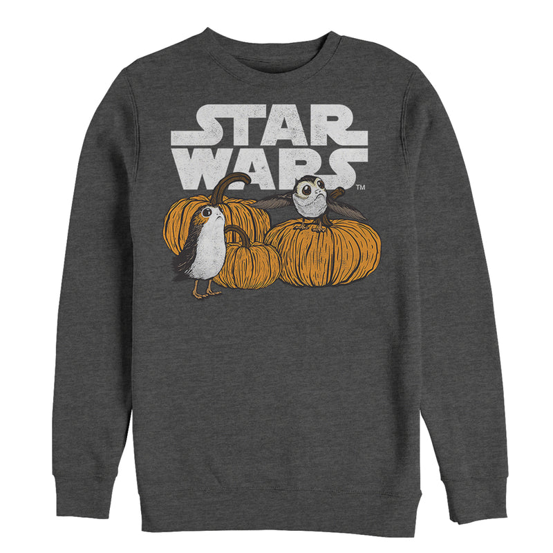 Men's Star Wars The Last Jedi Happy Halloween Porg Logo Sweatshirt