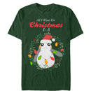 Men's Star Wars The Last Jedi All I Want for Christmas is a Porg T-Shirt