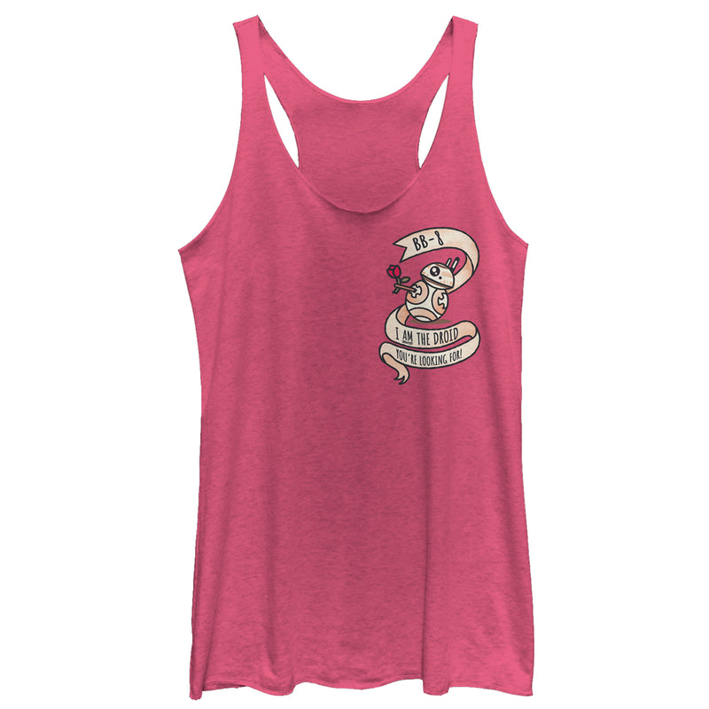 Women's Star Wars The Force Awakens Valentine BB-8 Droid of Your Dreams Racerback Tank Top