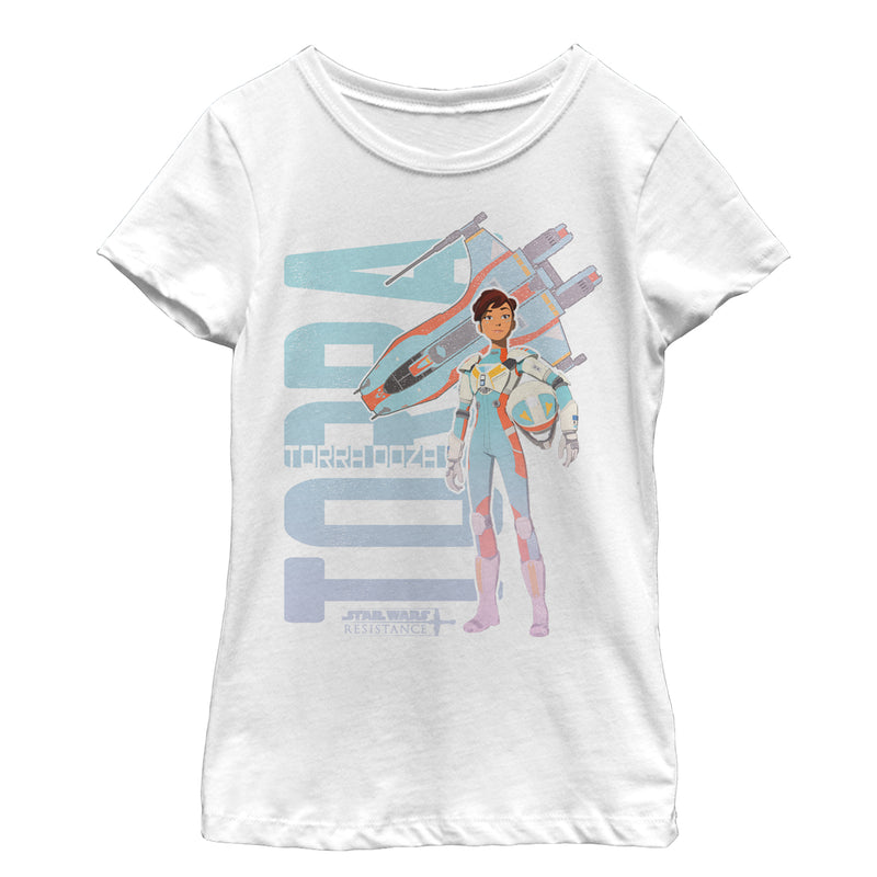 Girl's Star Wars Resistance Torra Watercolor Print T-Shirt