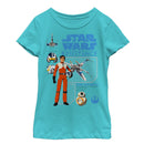 Girl's Star Wars Resistance Poe Profile T-Shirt