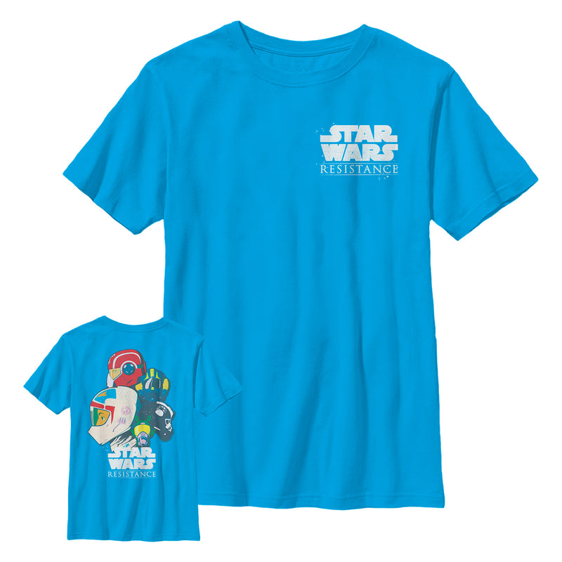 Boy's Star Wars Resistance Pilot Helmet Collage T-Shirt