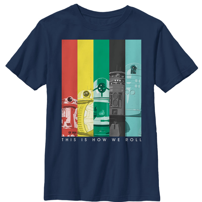 Boy's Star Wars Resistance Droid Rainbow Rollers T-Shirt