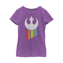 Girl's Star Wars Rebel Rainbow Emblem T-Shirt