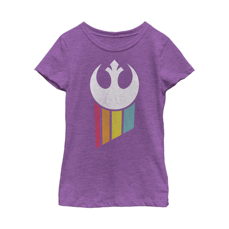 Girl's Star Wars Rebel Rainbow Emblem T-Shirt