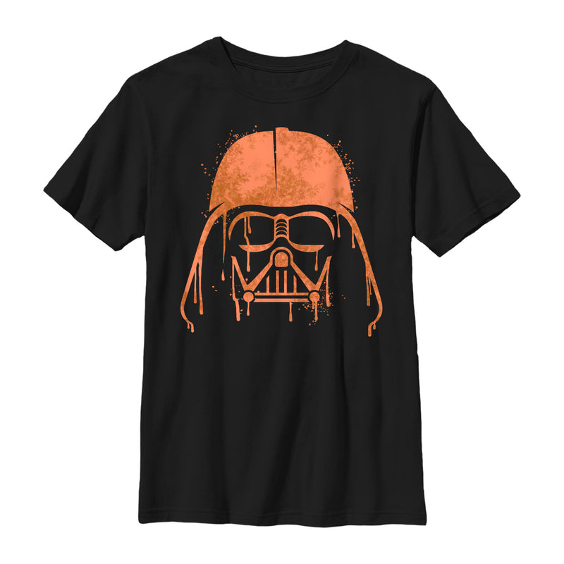 Boy's Star Wars Halloween Vader Helmet Spray-Paint T-Shirt