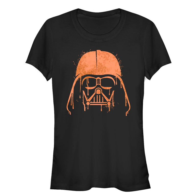 Junior's Star Wars Halloween Vader Helmet Spray-Paint T-Shirt