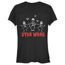 Junior's Star Wars Halloween Vader Skeletons T-Shirt