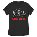 Women's Star Wars Halloween Vader Skeletons T-Shirt