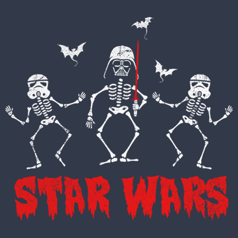 Junior's Star Wars Halloween Vader Skeletons Racerback Tank Top