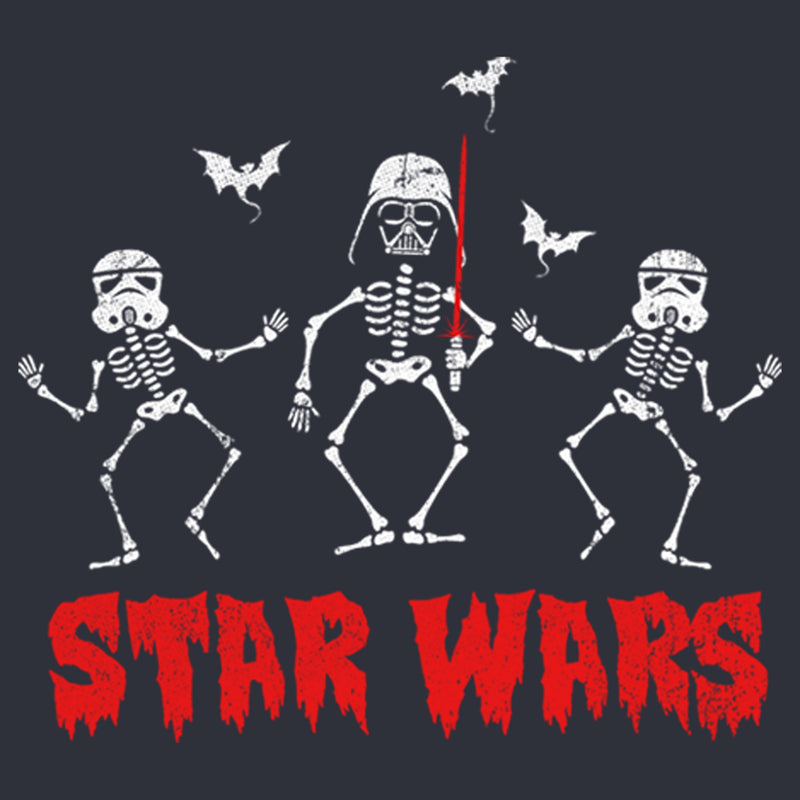 Junior's Star Wars Halloween Vader Skeletons Festival Muscle Tee