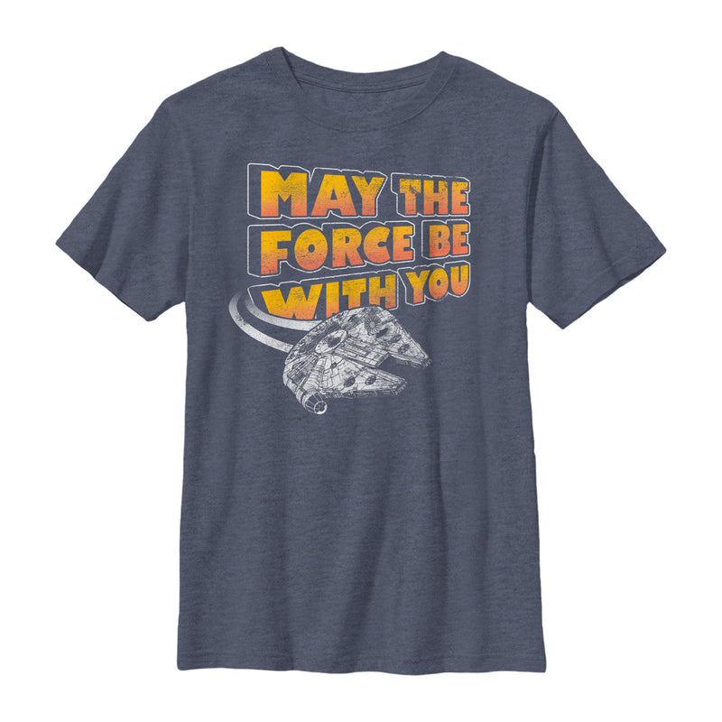 Boy's Star Wars Millennium Falcon Force With You T-Shirt