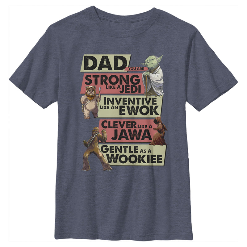 Boy's Star Wars Dad You Are Strong Like A Jedi T-Shirt