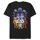 Men's Star Wars Character Collage Sidewalk Art T-Shirt