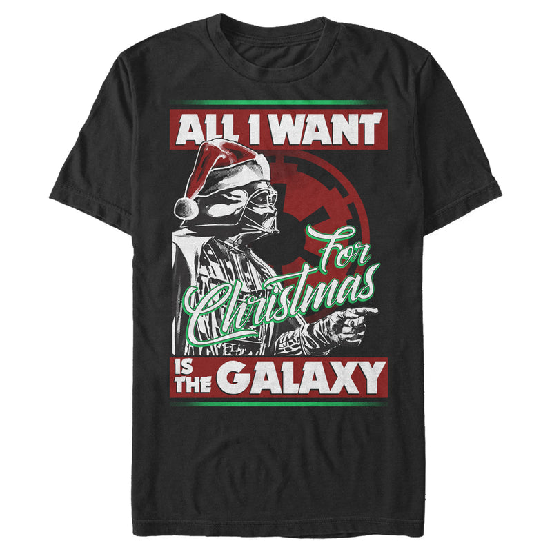 Men's Star Wars Christmas Vader Wants the Galaxy T-Shirt