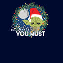 Men's Star Wars Christmas Cute Yoda Wreath Sweatshirt
