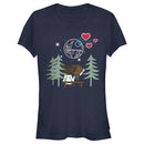 Junior's Star Wars Valentine's Day Han and Leia Holding Hands T-Shirt