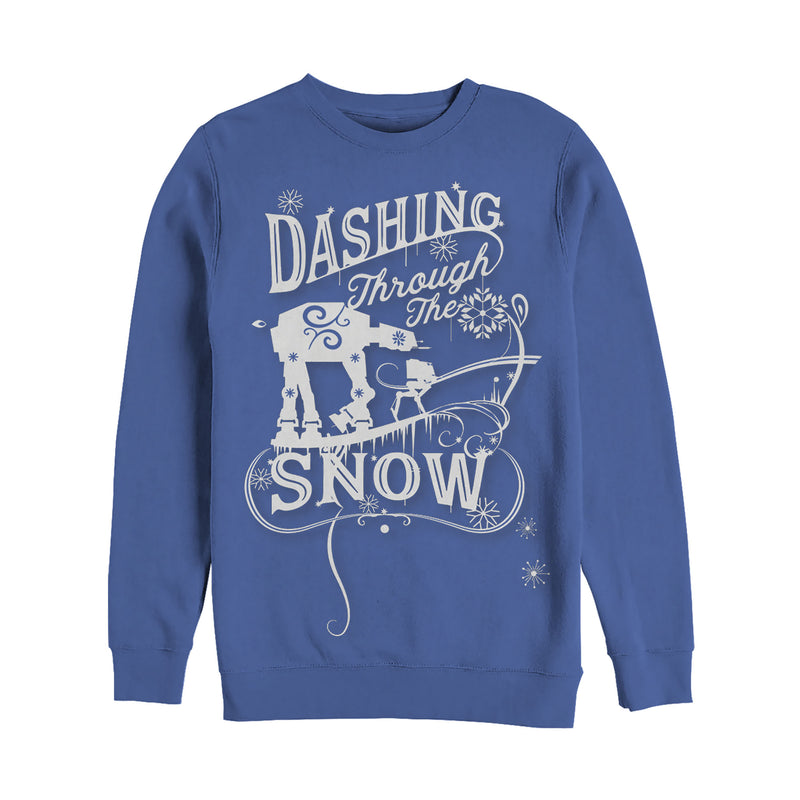 Men's Star Wars Christmas AT-AT Dashing Snow Sweatshirt