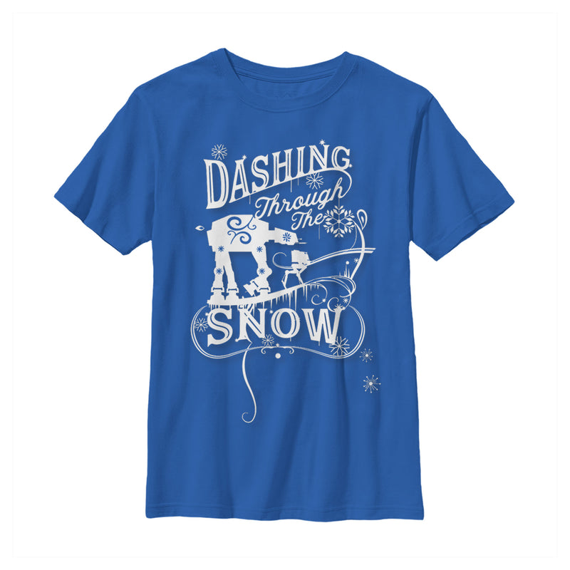 Boy's Star Wars Christmas AT-AT Dashing Snow T-Shirt