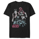 Men's Star Wars Retro Animation Character Line-Up T-Shirt