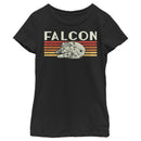 Girl's Star Wars Millennium Falcon Retro Stripes T-Shirt