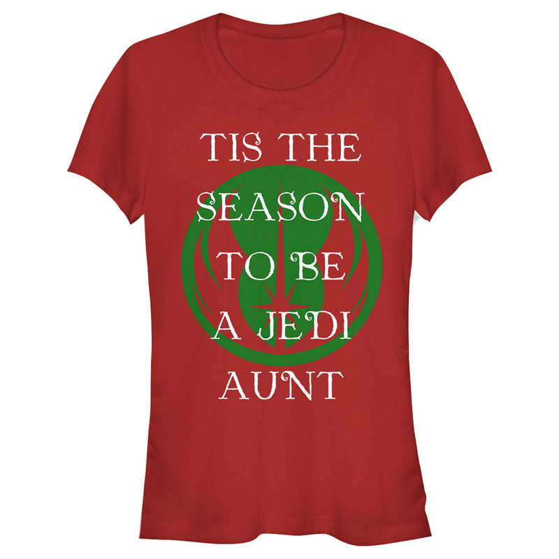 Junior's Star Wars Tis the Season Jedi Aunt T-Shirt
